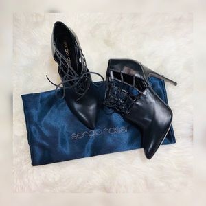 Sergio Rossi Leather Ankle Bootie
